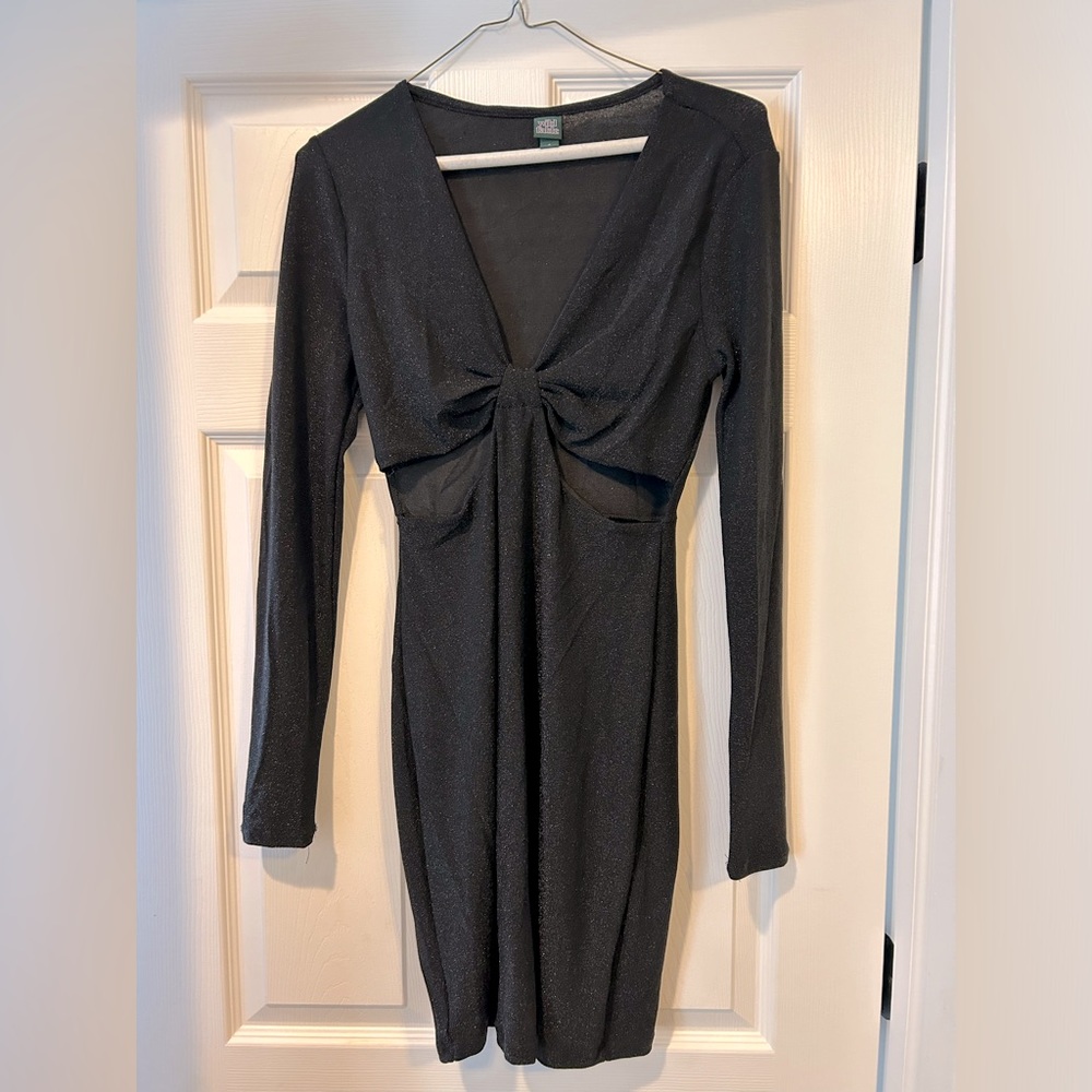 Sparkly, black, cut out dress